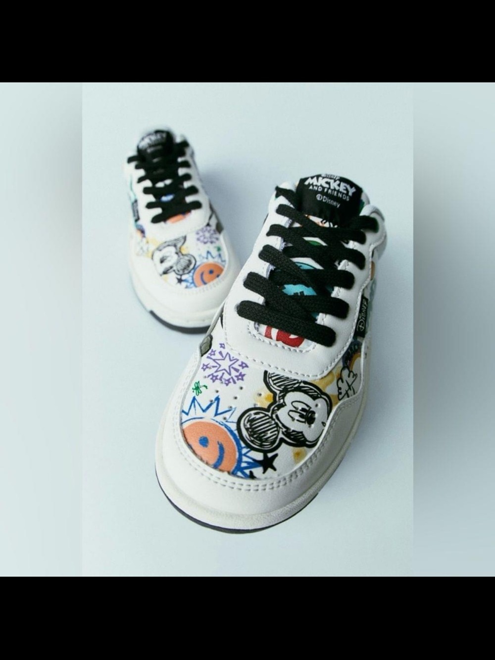 Zara Kids Mickey Mouse & Friends Graffiti Sneakers Size 31 or 13 13.5 Kids